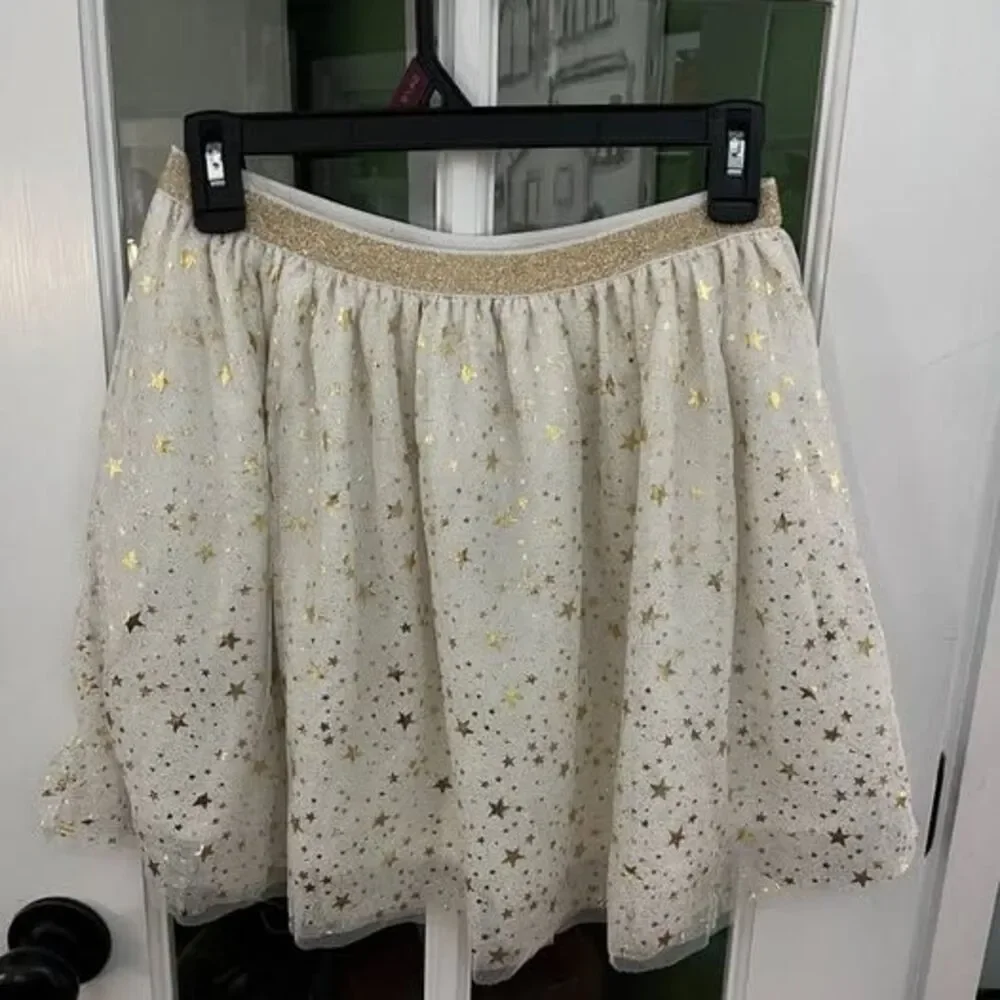 The Children's Place Girls Gold Star Tulle Skirt Size 14 XL